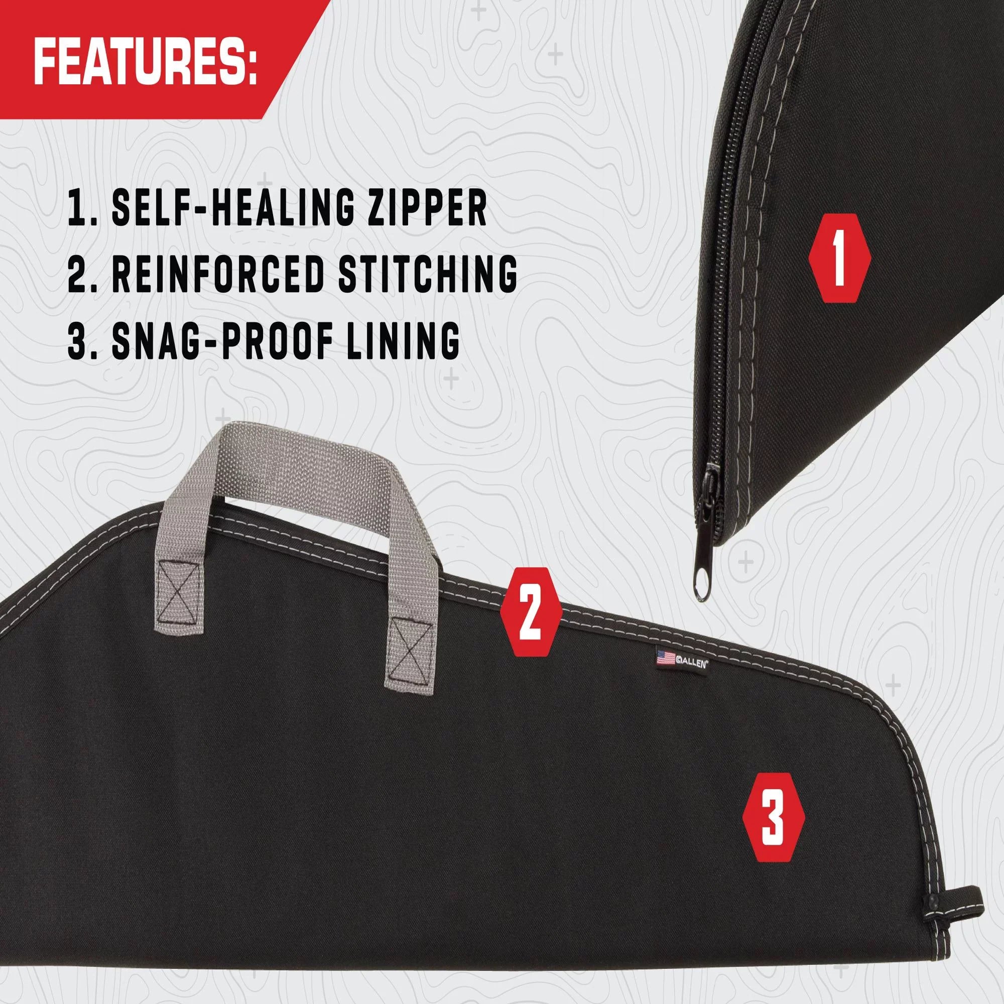 Allen Company Durango 32" Firearm Case, Multi-Color Handgun Gun Case, Polyester, 601-32