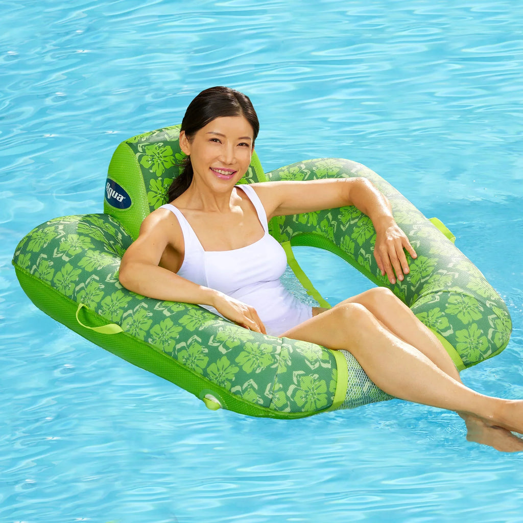 Aqua Leisure Campania 2in1 Lounger, Floral &  Zero Gravity Pool Float