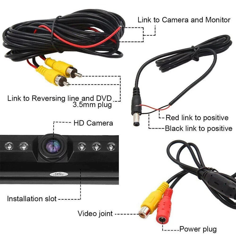Car Rear View Backup Camera - License PLatitudee Frame with Night Vision