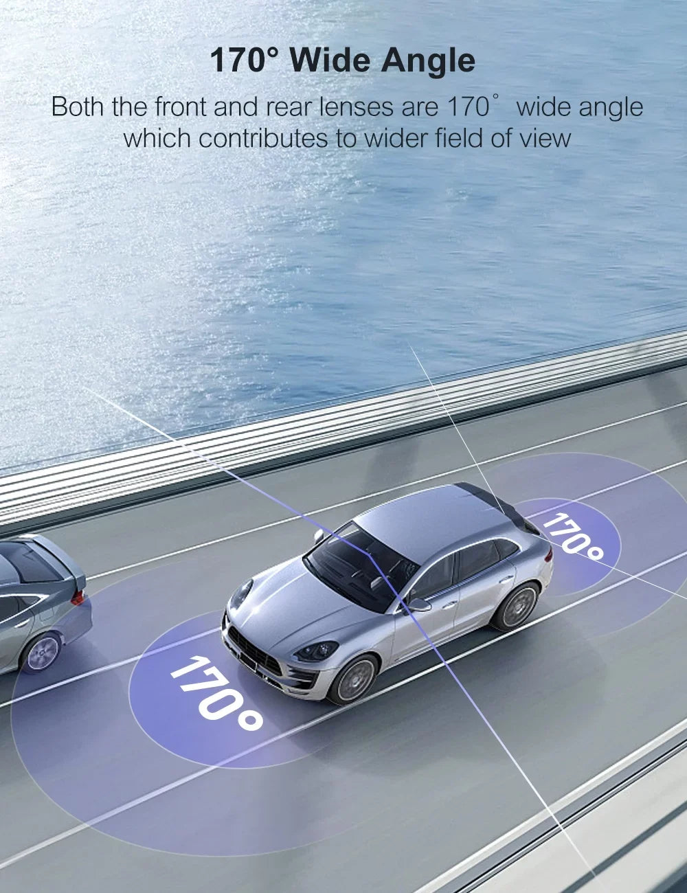 Crosstour Dash Cam Front and Rear,1080P Dash Camera for Cars with Night Vision, WDR, Support 128GB Recorder with 3 Inch IPS Screen, 170° Wide Angle, G-Sensor, Loop Recording, Parking Mode
