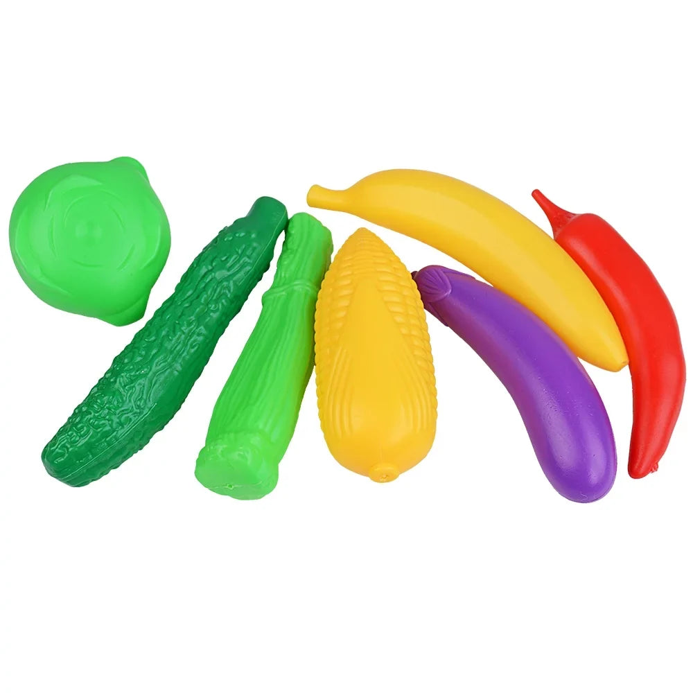 SEKKVY Kids Kitchen Pretend Play Toys, Kitchen Set with Stainless Steel Cooking Utensils Cookware Pots and Pans Set Healthy Vegetables, Knife,Apron,Little Chef Boys Girls