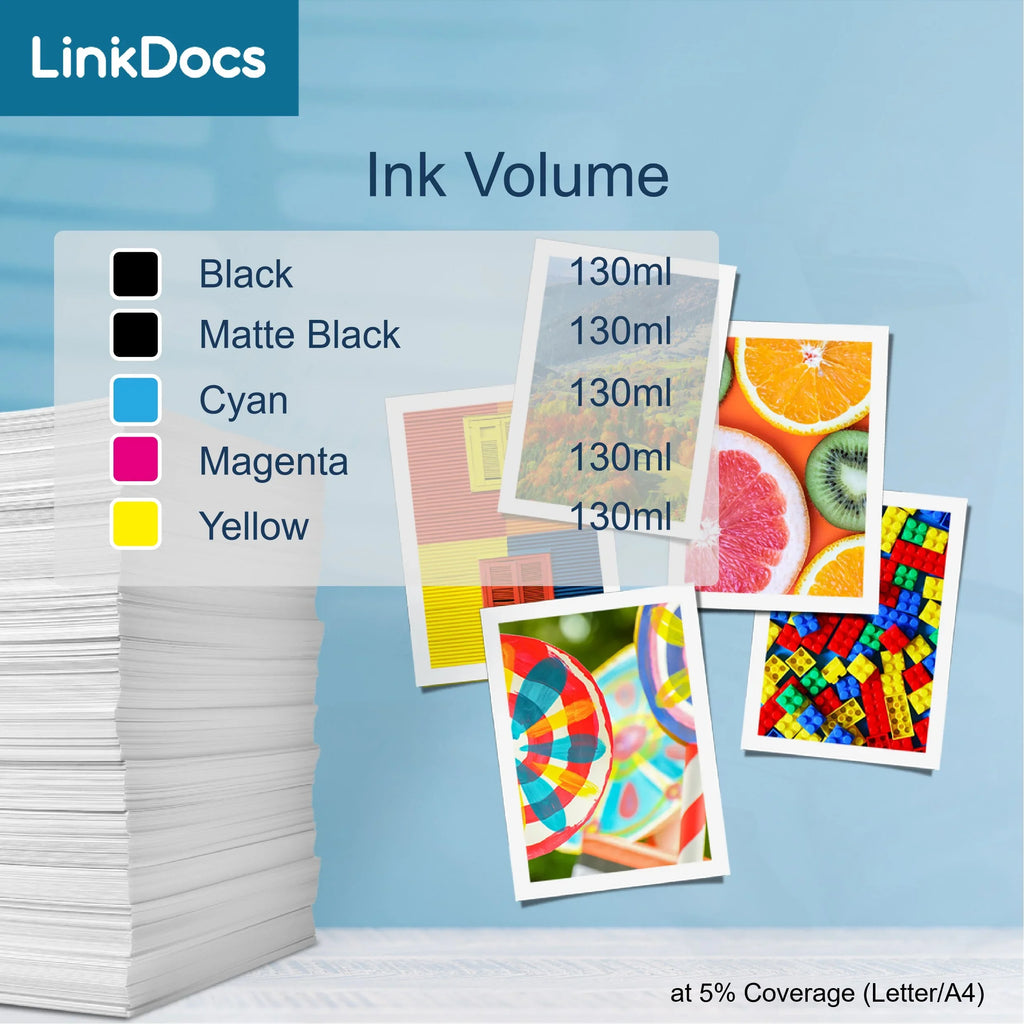 LinkDocs Compatible PFI120 PFI-120 Magenta Ink Cartridges (130ml) Replacement for Canon PFI120 PFI-120 PFI-120M Work for Canon ImagePROGRAF IPF TM-200 TM-205 TM-300 TM-305 and GP-200 GP-300 Printer