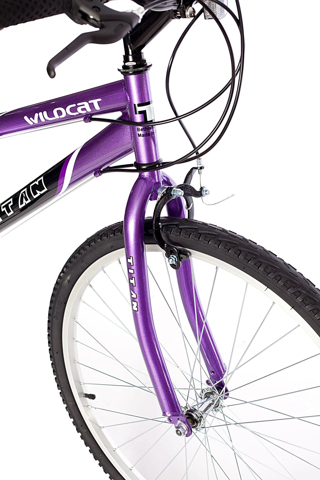 Titan Wildcat 18-Speed Women's Mountain Bike, Purple and Black