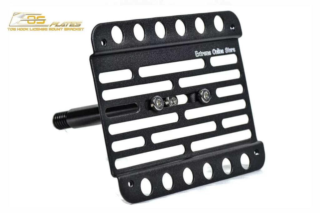 Extreme Online Store Replacement for 2009-2015 Mazda Miata NC | EOS PLatitudee Version 1 Mid Sized Front Bumper Tow Hook License Relocator Mount Bracket Tow-230
