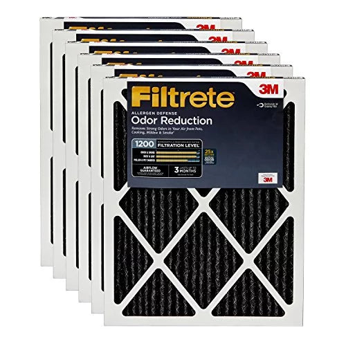 Filtrete 14x30x1, AC Furnace Air Filter, MPR 1200, Allergen Defense Odor Reduction, 6-Pack (exact dimensions 13.81 x 29.81 x 0.81)