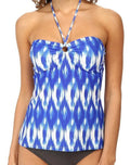 Shoshanna NEW Blue Women's Size 0 Printed Tankini Top Swimwear