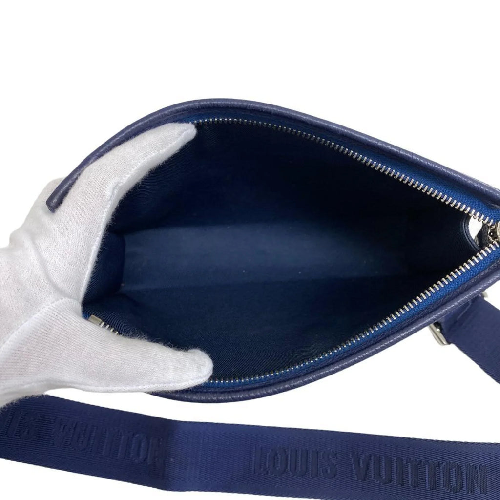 Pre-Owned LOUIS VUITTON M81431 Gaston Wearable Wallet Monogram Bandana Shoulder Bag Blue Men's (Fair)