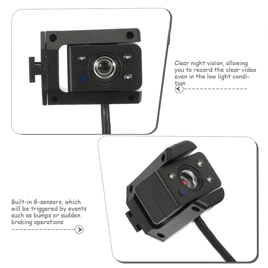 Cheefull 1080P Car Video Recorder Camera, Vehicles Recorder Driving Recorder Camera Dual Lens Car Reverse Camera
