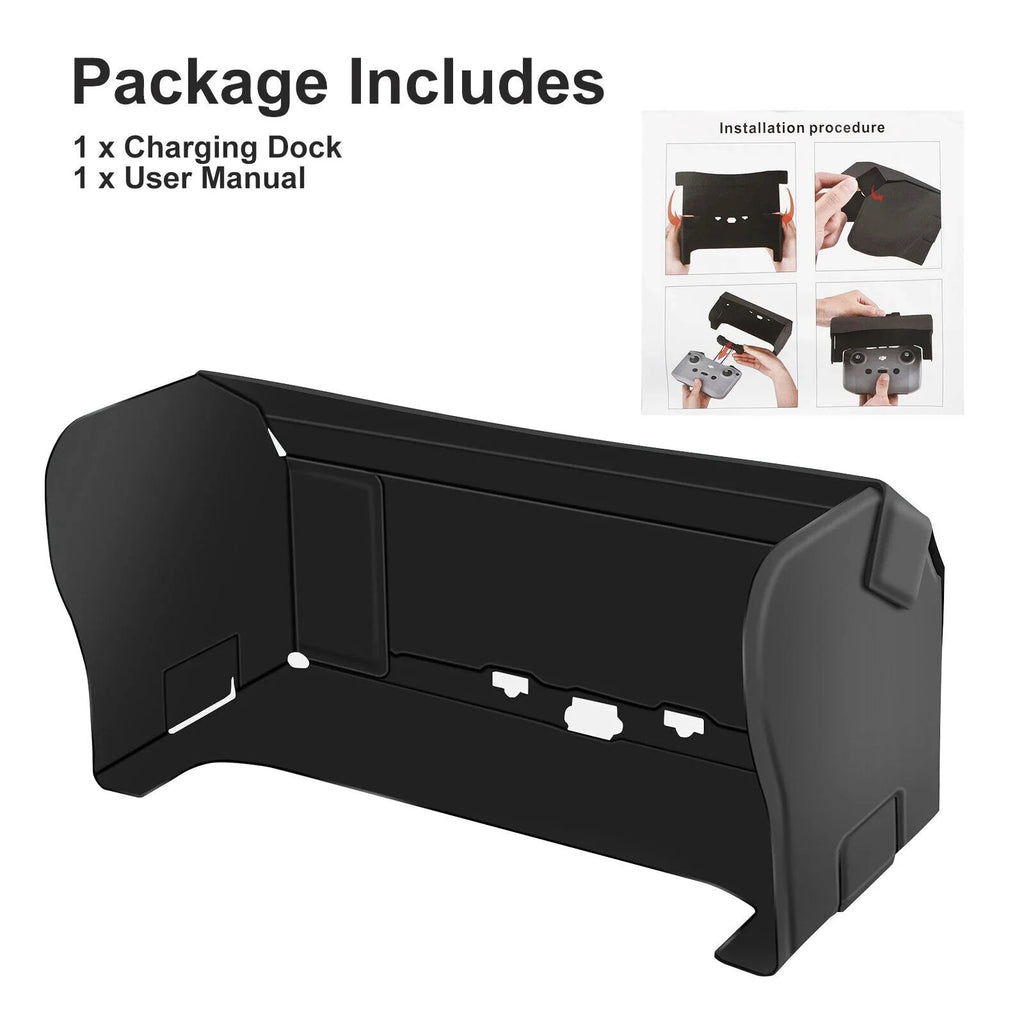 Foldable PU Phone Sun Shade Hood for DJI Mavic Mini 2 Air 2 Drone Remote Control