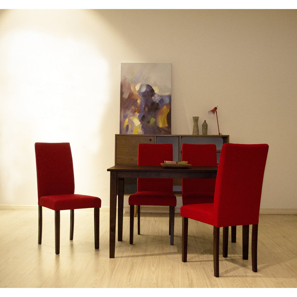 Warehouse of Tiffany Shino Crimson Linen 39-inch Set of 2 Dining Chairs