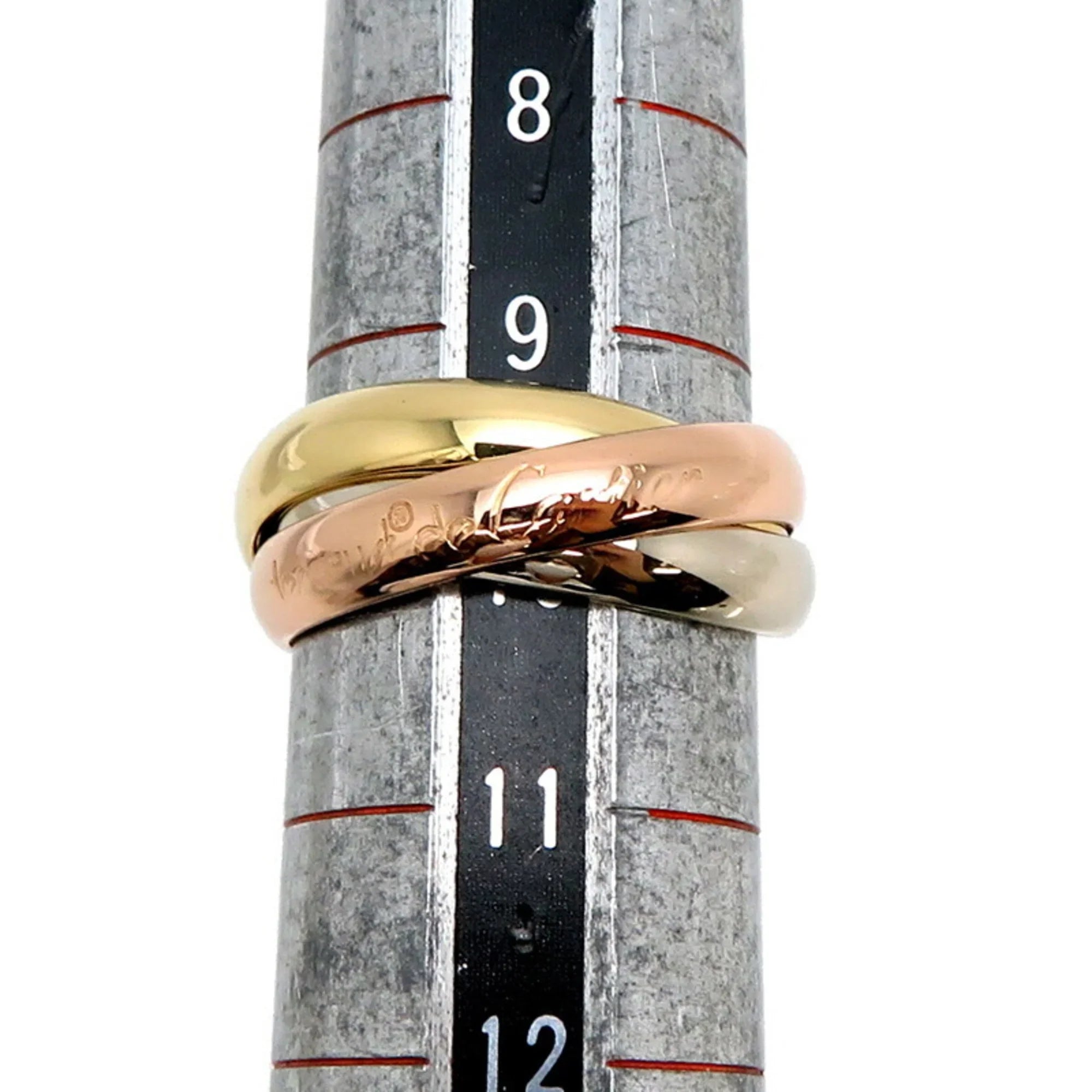 Pre-Owned Cartier #50 Trinity Ladies Ring, 750 Yellow Gold, Size 10 (Good)