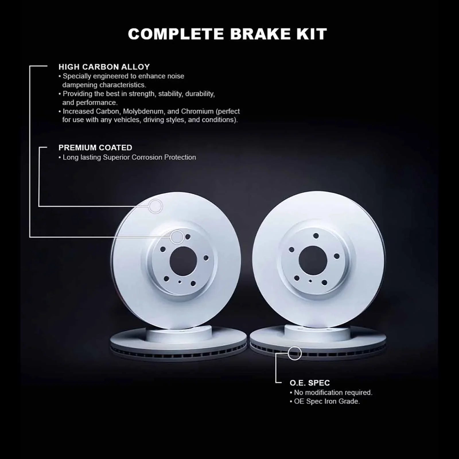 R1 Concepts Wdpn2 59028 R1 Concepts Brake Rotor Carbon Coated Fits select: 2016 HONDA CR-Z