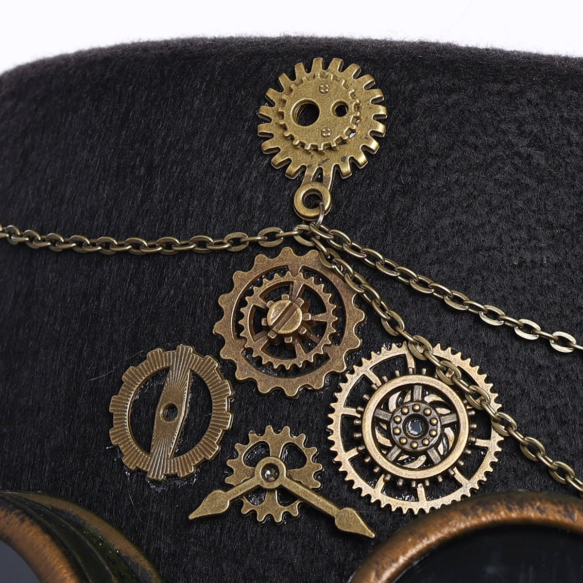 GRACEART Unisex Steampunk Top Hats with Goggle Gothic Punk Hallo Hat