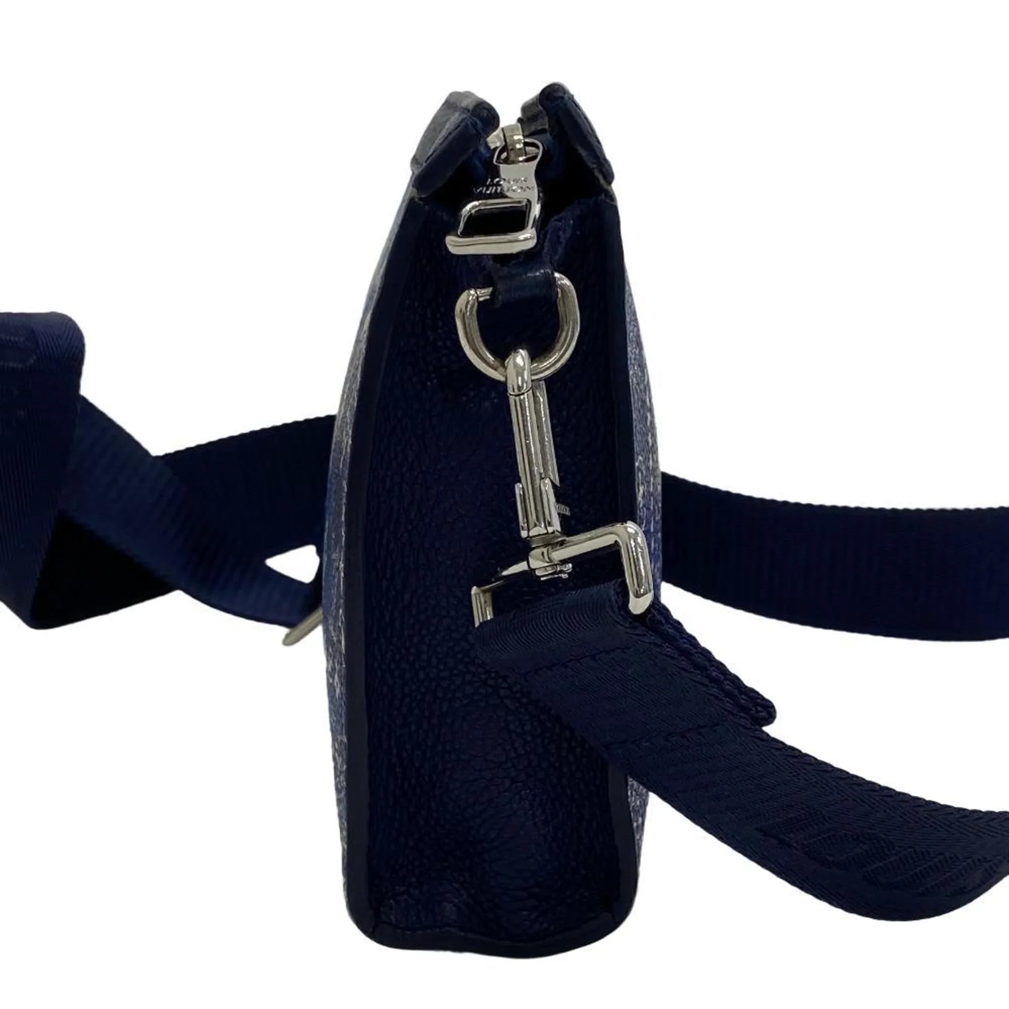 Pre-Owned LOUIS VUITTON M81431 Gaston Wearable Wallet Monogram Bandana Shoulder Bag Blue Men's (Fair)