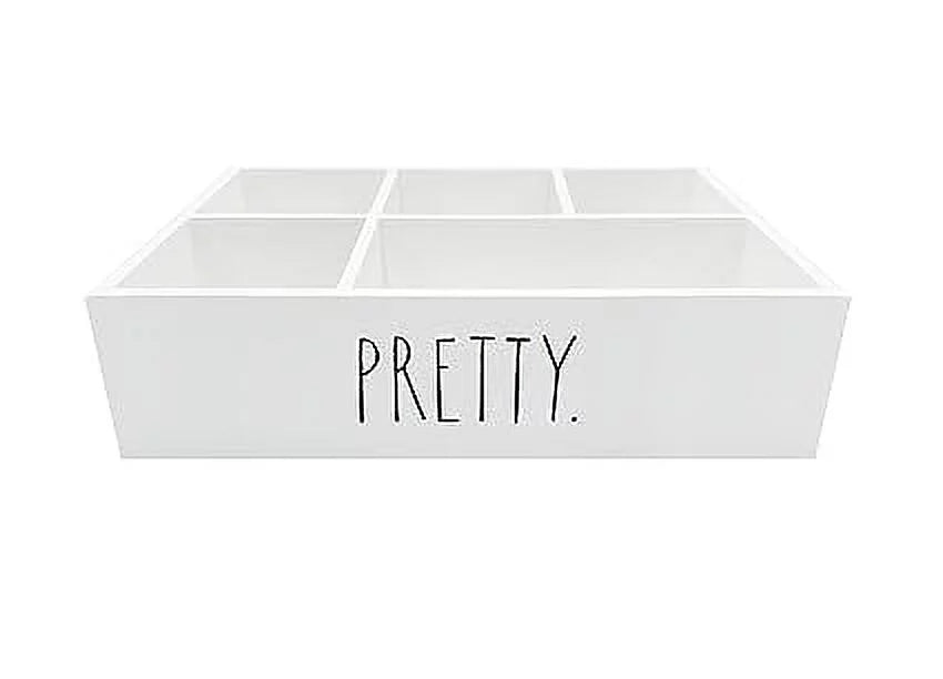Rae Dunn Beauty Organizer - Modern Chic Makeup Storage 12 x 8.5 x 3 Inches