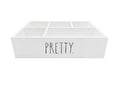 Rae Dunn Beauty Organizer - Modern Chic Makeup Storage 12 x 8.5 x 3 Inches
