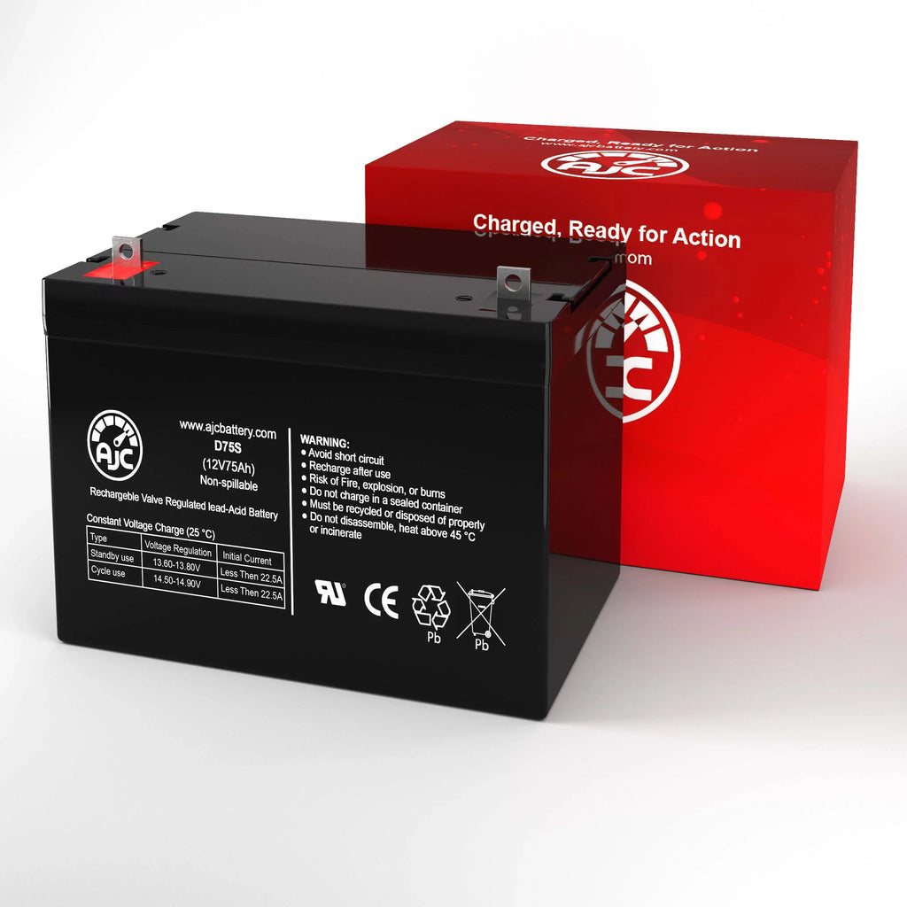 Pride Mobility Quantum R-4000 12V 75Ah Wheelchair Battery - This Is an AJC Brand Replacement