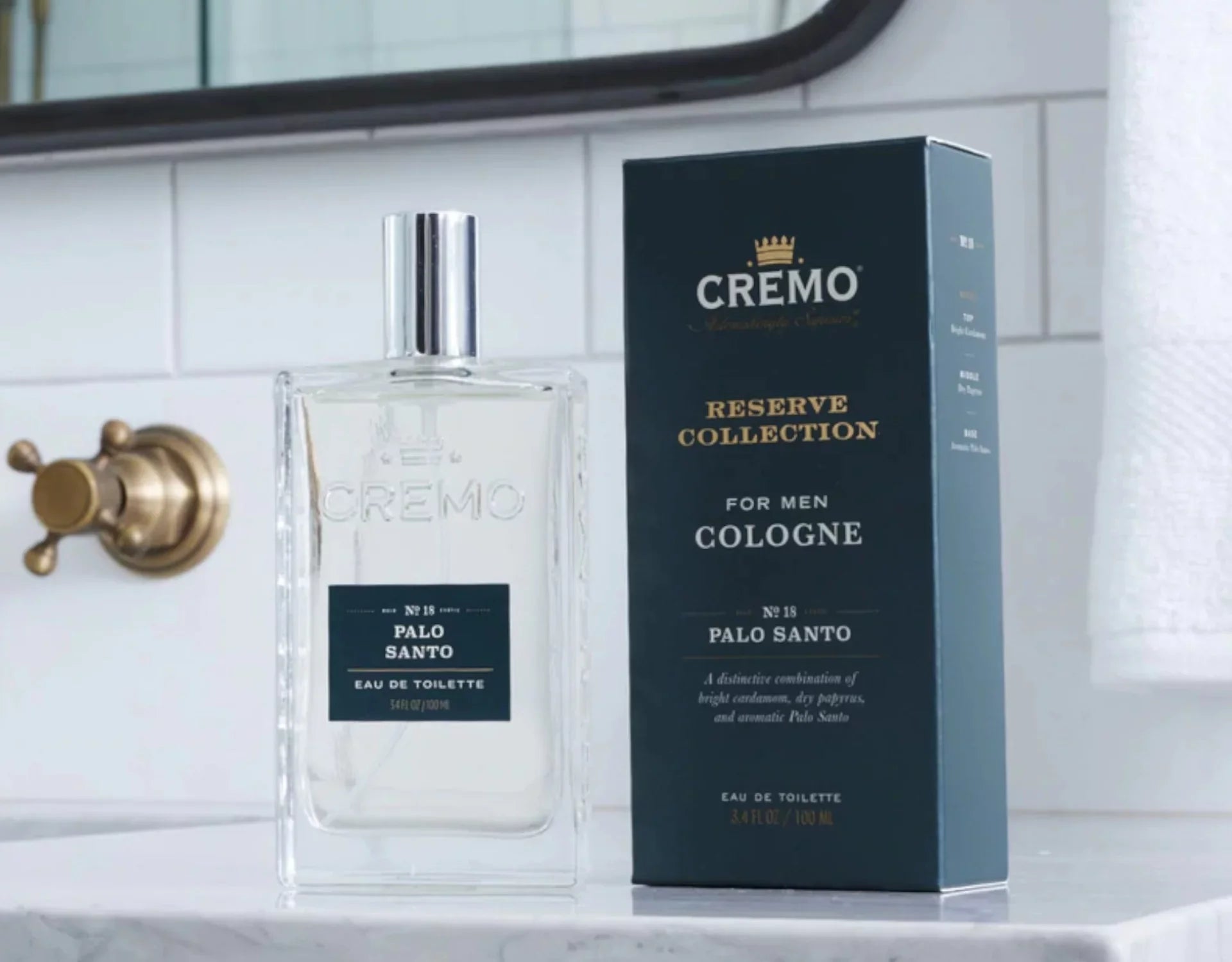 Cremo Reserve Collection For Men Cologne No. 18 Palo Santo, 3.4 Fl. Oz. - Pack of 3