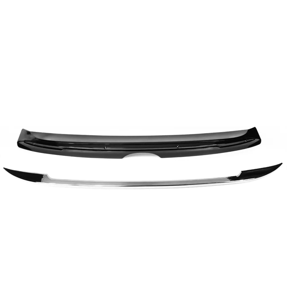 Ikon Motorsports Compatible with 18-23 Toyota Camry LE MD Style Rear Trunk Spoiler Wing Gloss Black With Chrome Trim 2018 2019 2020 2021 2022
