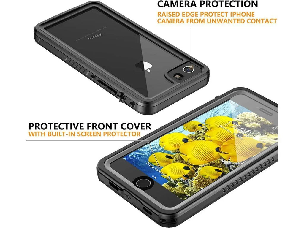 iPhone SE 2022 Case / iPhone SE 2020 Case / iPhone 7 8 Case Waterproof with Built-in Screen Protector, Shockproof Protective Cover