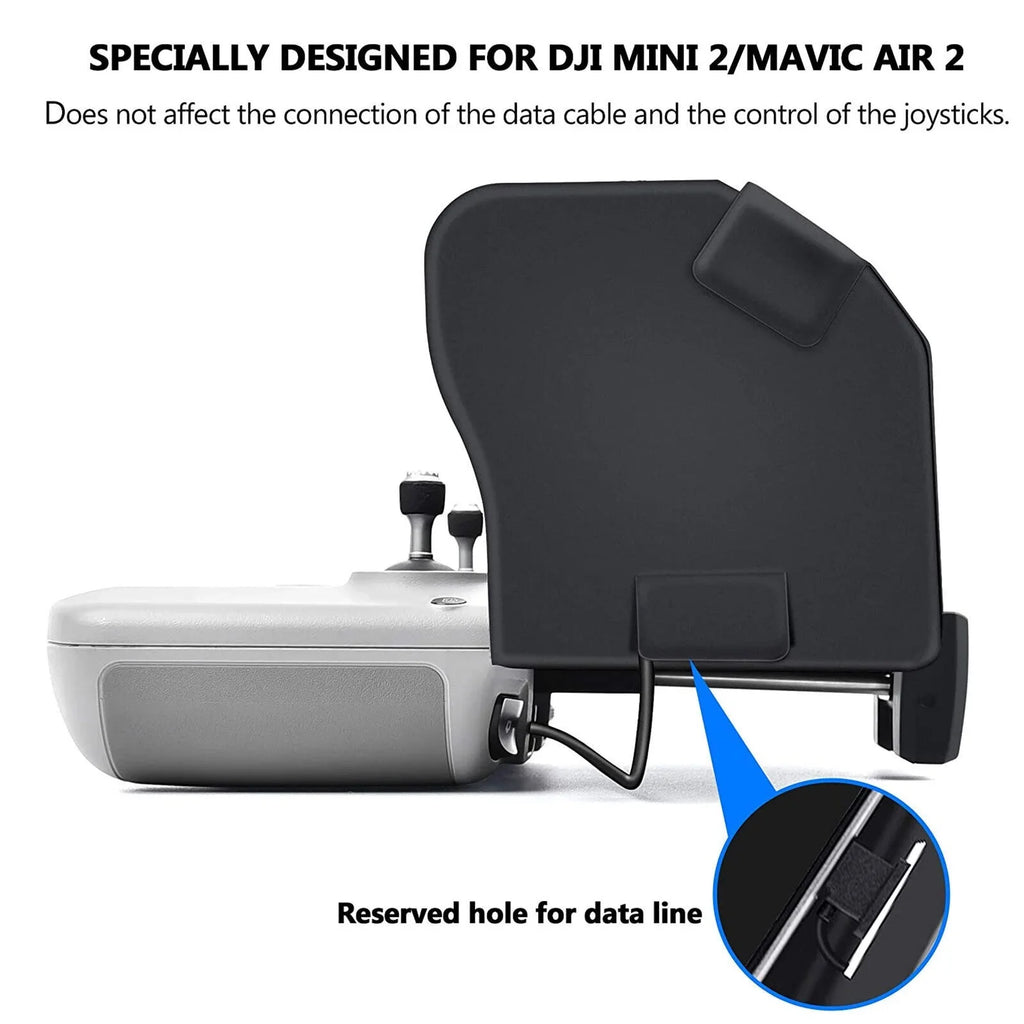 Foldable PU Phone Sun Shade Hood for DJI Mavic Mini 2 Air 2 Drone Remote Control