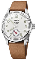 Limited Edition Oris Big Crown Wings Of Hope Automatic Stainless Steel White Dial Beige Leather Strap Mens Watch 401 7781 4081-Set