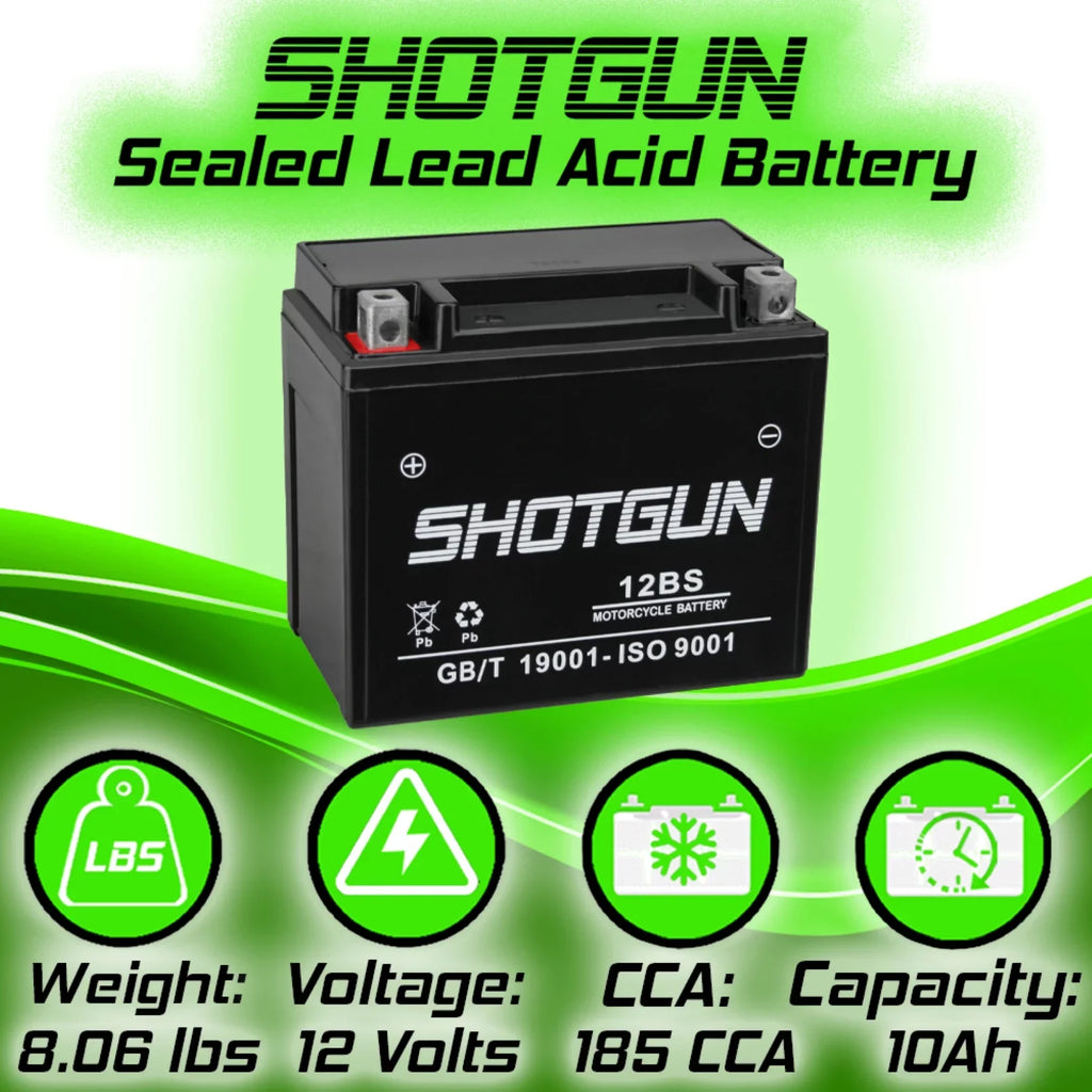 Shotgun YTX12-BS Motorsports Battery Compatible with Suzuki GSX-R1000