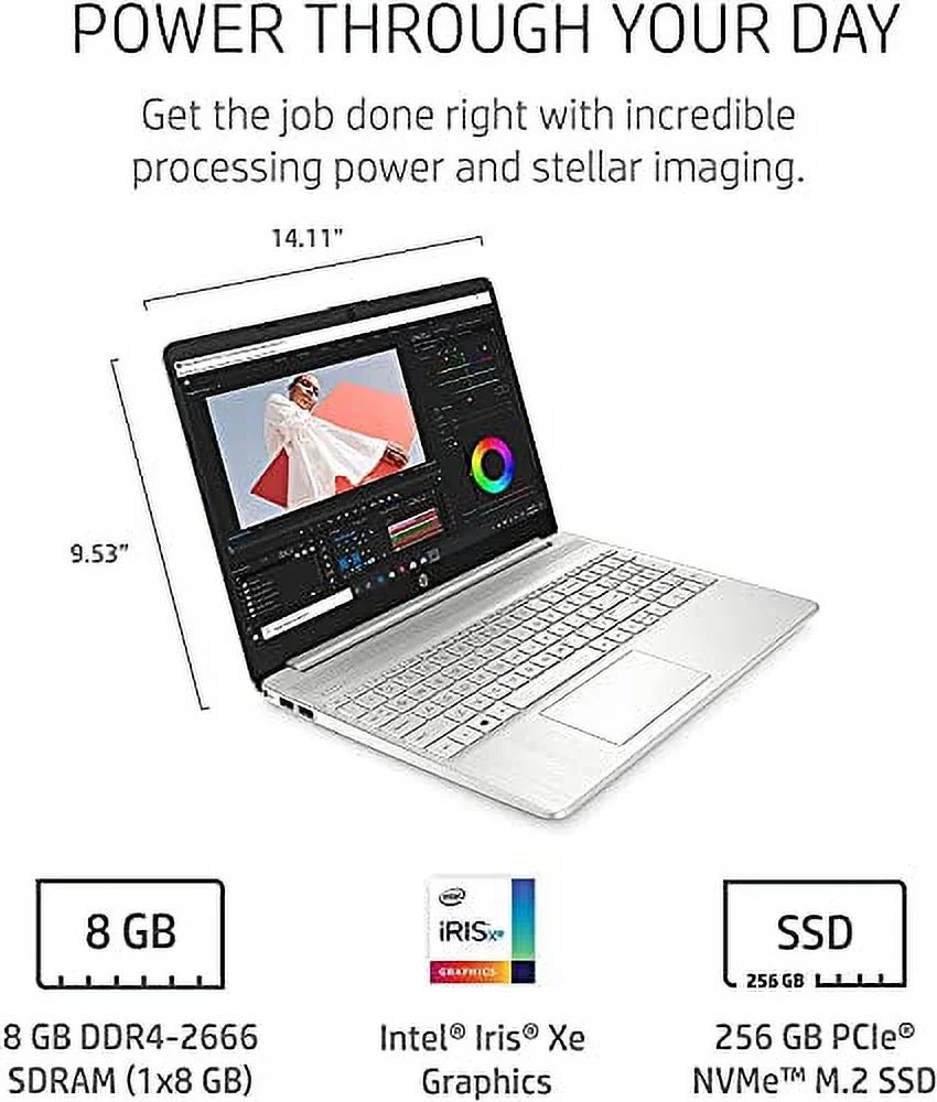 2021 Newest HP 15.6" IPS FHD Laptop, Intel i5-1135G7(Benchmark Beats Intel i7-1065G7), Intel Iris Xe, 32GB DDR4 RAM, 1024GB PCIE SSD, Fingerprint, Lightweight, Bundle HDMI, Win 10 Home, Silver