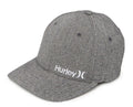 Hurley Men's Corp Textures Flex Fit Hat Cap (Small/Medium, Light Grey)