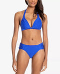 Rachel Roy Pleated Halter Bikini Swim Top: S/Cobal