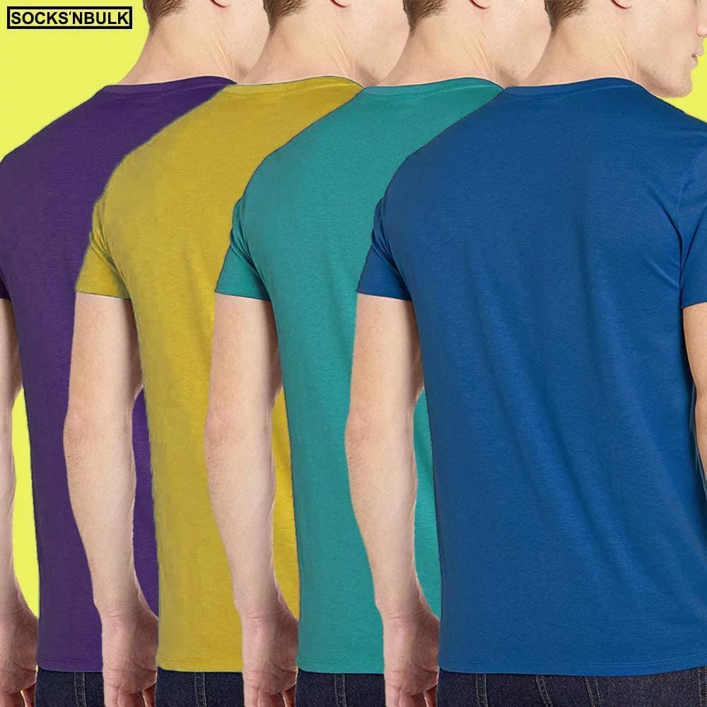 60 Pack of Bulk Mens Cotton Crew Tshirts, Assorted Wholepromotion Sleeve Tee Shirts (60 Pack Mens Tshirts Pack A, Small)