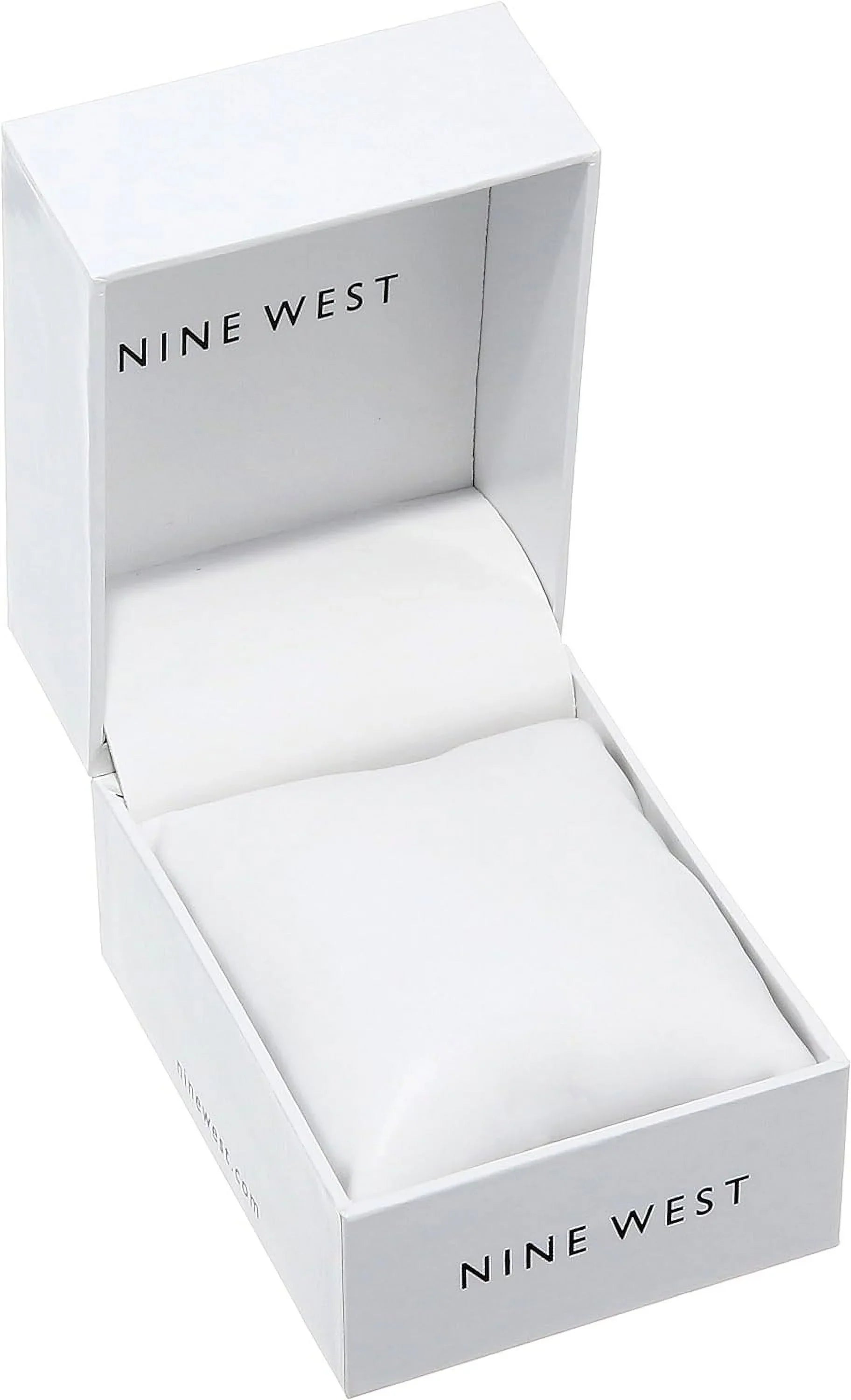 nine west women's rose gold-tone and silver-tone mesh bracelet watch