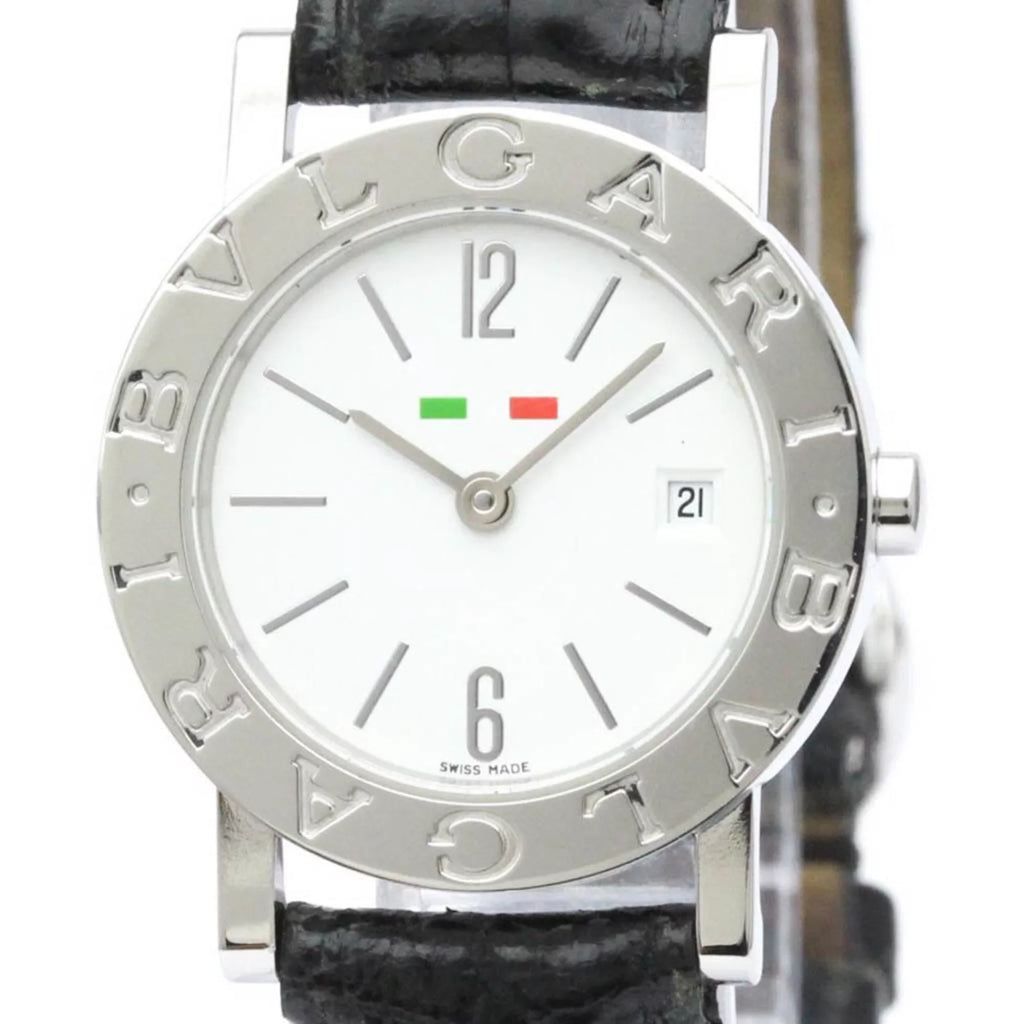 Pre-Owned Polished BVLGARI BVLGARI-BVLGARI Steel Quartz Ladies Watch BB26SL BF558550 (Good)
