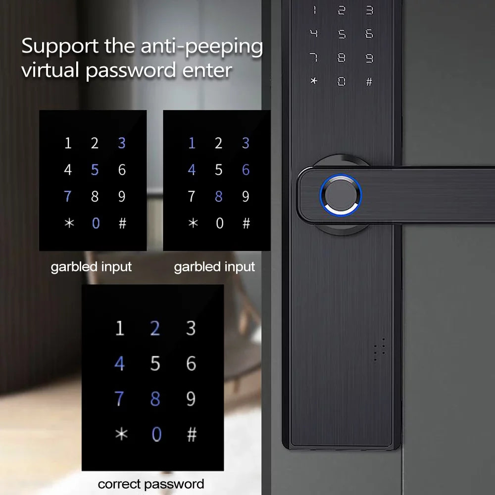 Irfora Intelligent Door Lock,Door Lock Locks Keyless Door Wifi App Buzhi Fesjoy