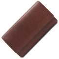 Pre-Owned Burberry 5 Key Case MS152 Dark Brown Leather Check Coin Holder BURBERRY (Good)