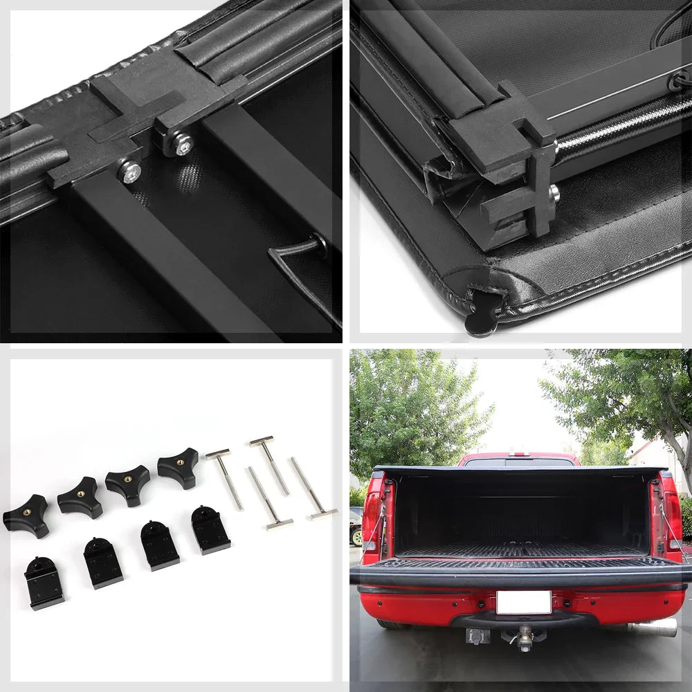 Short Bed Tonneau Cover 6.5Ft Soft Tri-Fold Fleetside for 02-09 Ram 1500/2500 Fits select: 2006-2008 DODGE RAM 1500, 2003-2009 DODGE RAM 2500