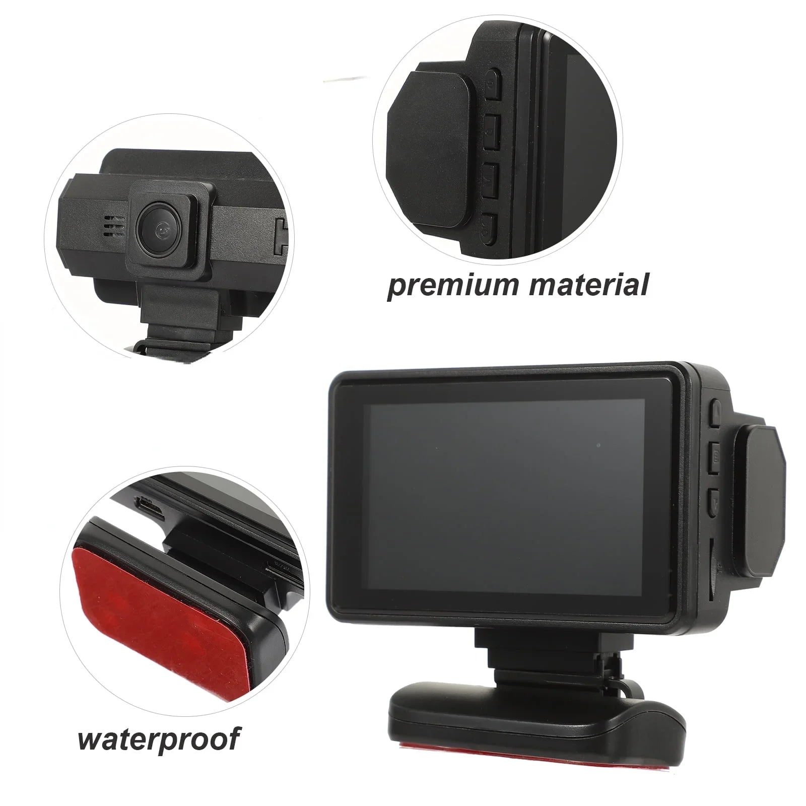 Cheefull 1080P Car Video Recorder Camera, Vehicles Recorder Driving Recorder Camera Dual Lens Car Reverse Camera