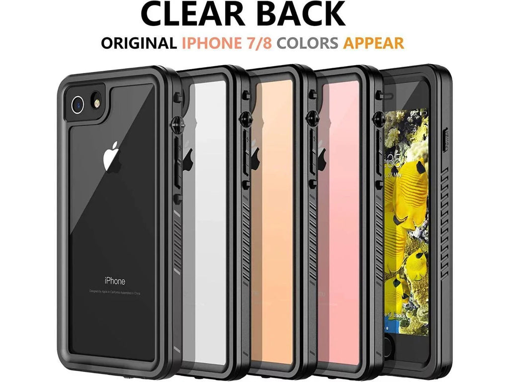 iPhone SE 2022 Case / iPhone SE 2020 Case / iPhone 7 8 Case Waterproof with Built-in Screen Protector, Shockproof Protective Cover